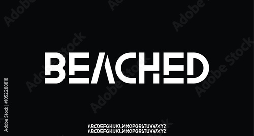 Tech font, digital alphabet, thin Latin letters A, B, C, D, E, F, G, H, I, J, K, L, M, N, O, P, Q, R, S, T, U, V, W, X, Y, Z and Arab numerals 0, 1, 2, 3, 4, 5, 6, 7, 8, 9 made in design cyber future
