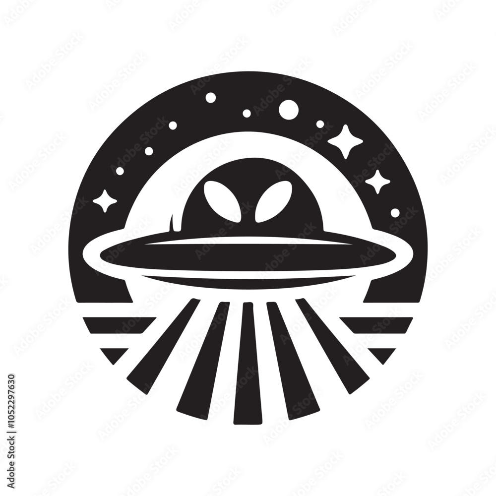 UFO Alien Silhouette Vector Illustrations – Perfect for Sci-Fi Designs UFO Alien Silhouette Vector Illustrations – Perfect for Sci-Fi Designs