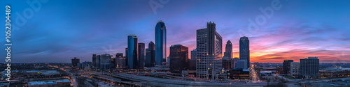 A city skyline with a beautiful sunset in the backgroundOhio,