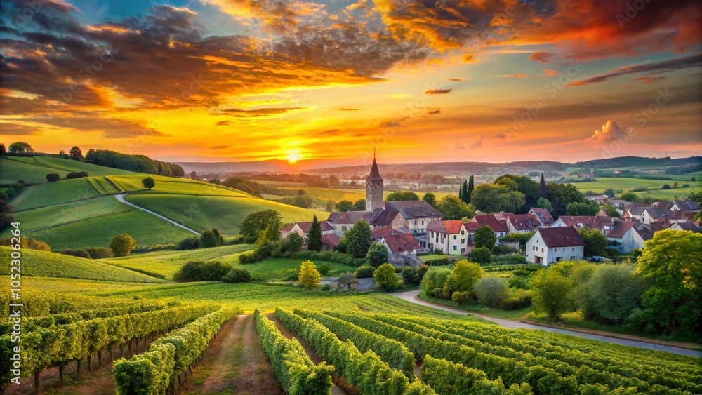 Fototapeta premium Breathtaking French Landscapes: Explore the Beauty of France's Countryside and Scenic Views