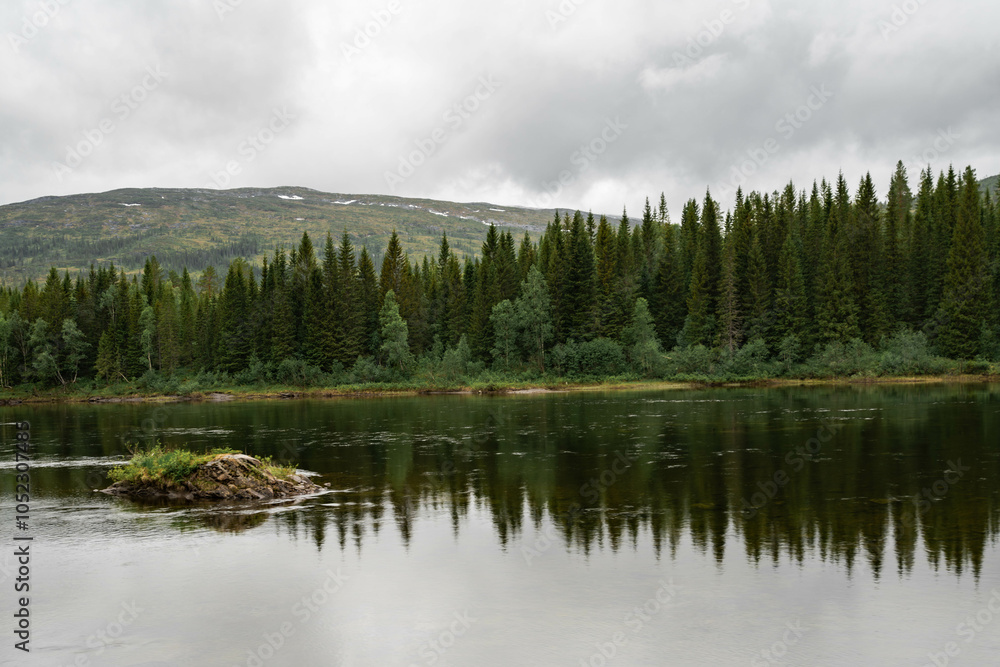 Moody lake in North Norway Moody lake in North Norway