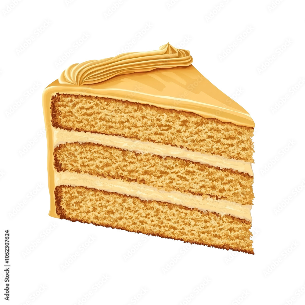 Fototapeta premium Delicious Caramel Cake Slice