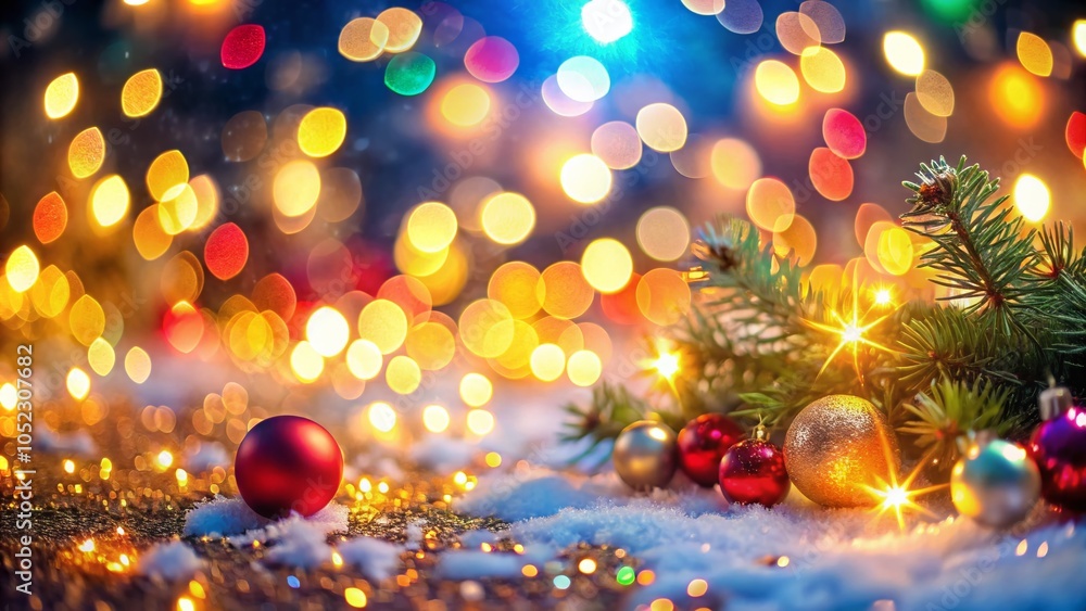 Bright Christmas Background for Holiday Greetings with Shiny Blurred Effect, Ideal for Festive Messaging and Seasonal Bright Christmas Background for Holiday Greetings with Shiny Blurred Effect, Ideal for Festive Messaging and Seasonal