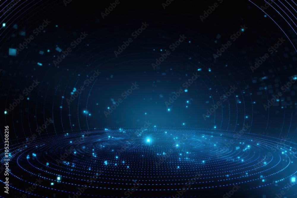 Obraz premium Abstract digital globe surface dot pixel background backgrounds light night.