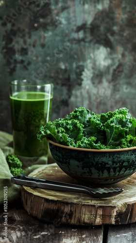 A Bowl of Nutritious Kale Ready to Boost Your Health