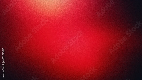 Bold red gradient background with intense color depth, creating a dramatic and striking abstract effect. Grainy gradients style, vintage noise, abstract background