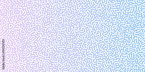 Abstract Reaction-diffusion Turing pattern natural texture blue gradient color scheme. Linear design with biological shapes. Organic lines Memphis. abstract truing organic wallpaper design, vector. 