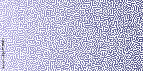 Abstract Reaction-diffusion Turing pattern natural texture blue gradient color scheme. Linear design with biological shapes. Organic lines Memphis. abstract truing organic wallpaper design, vector. 