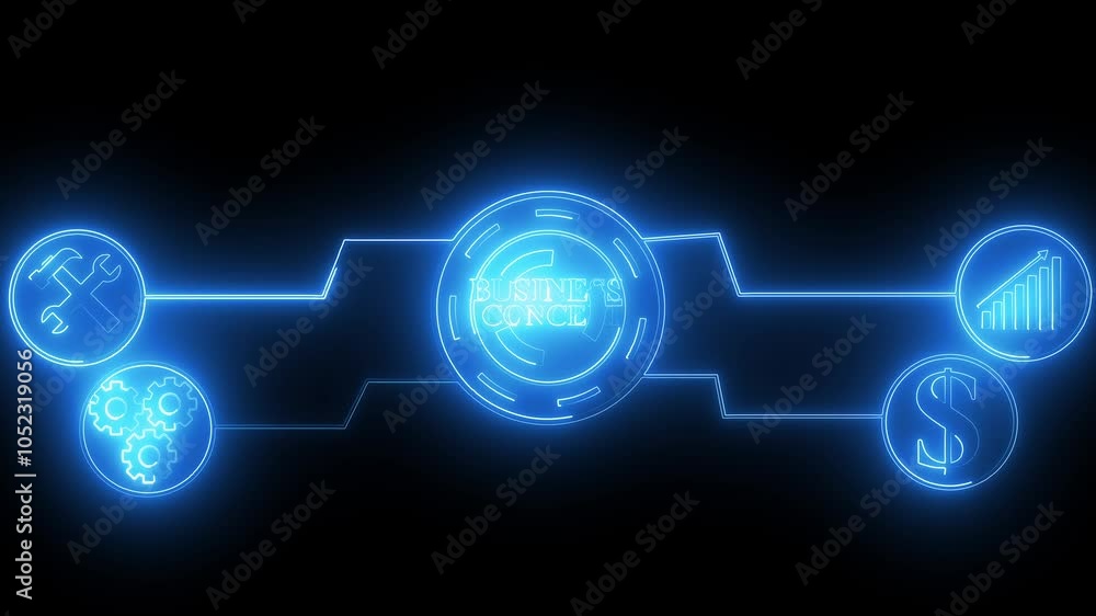glowing neon Internet, business, Technology and network concept. Outsourcing dollar and work Resources animation glowing neon Internet, business, Technology and network concept. Outsourcing dollar and work Resources animation