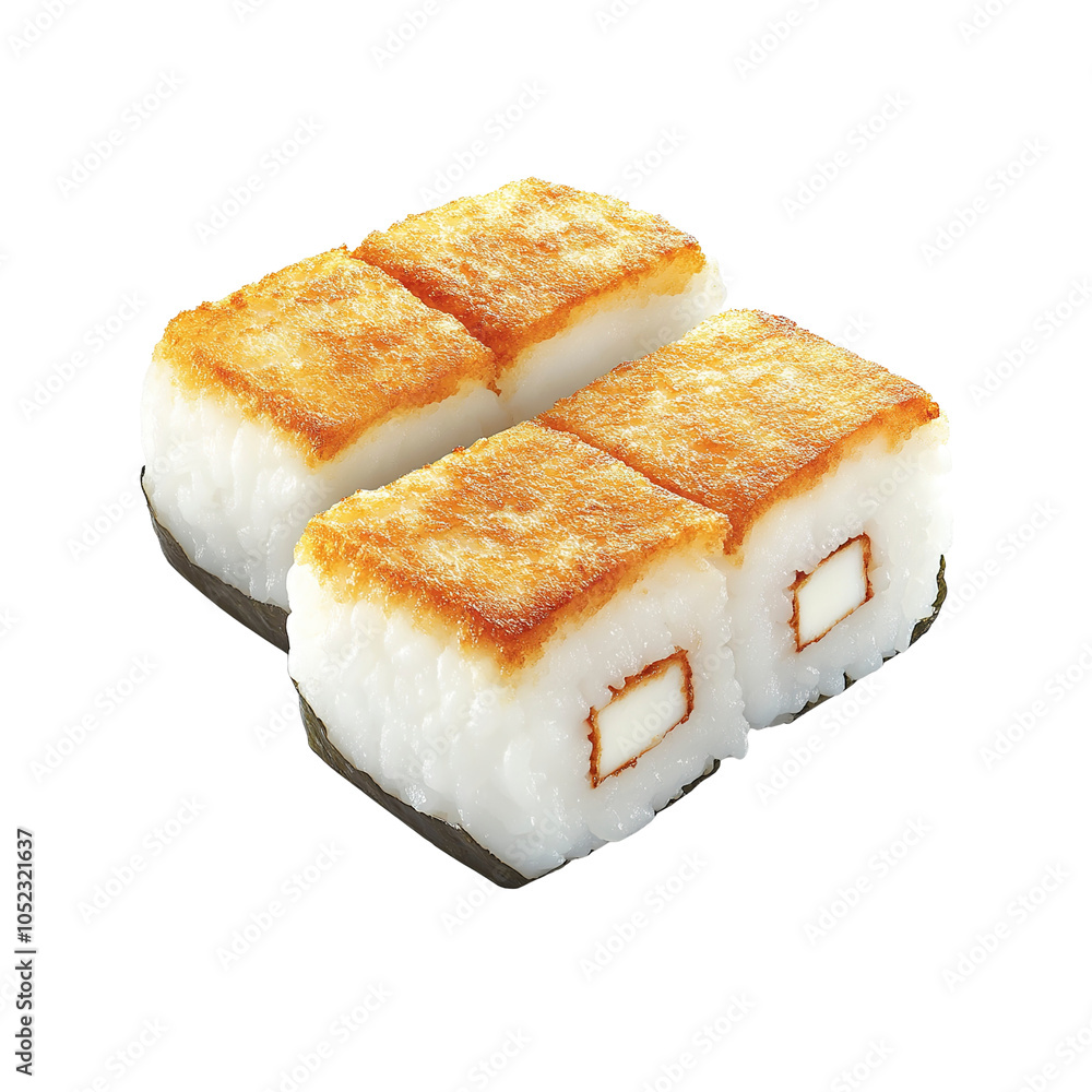 Deep Fried Sushi Rolls with Cheese Filling Deep Fried Sushi Rolls with Cheese Filling