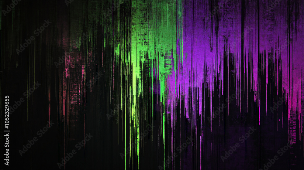 Glitch background black base with green and purple Glitch background black base with green and purple