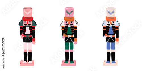 Classic Hand-Drawn Nutcracker Illustration Vintage Festive Decor for Christmas and Holiday Cheer