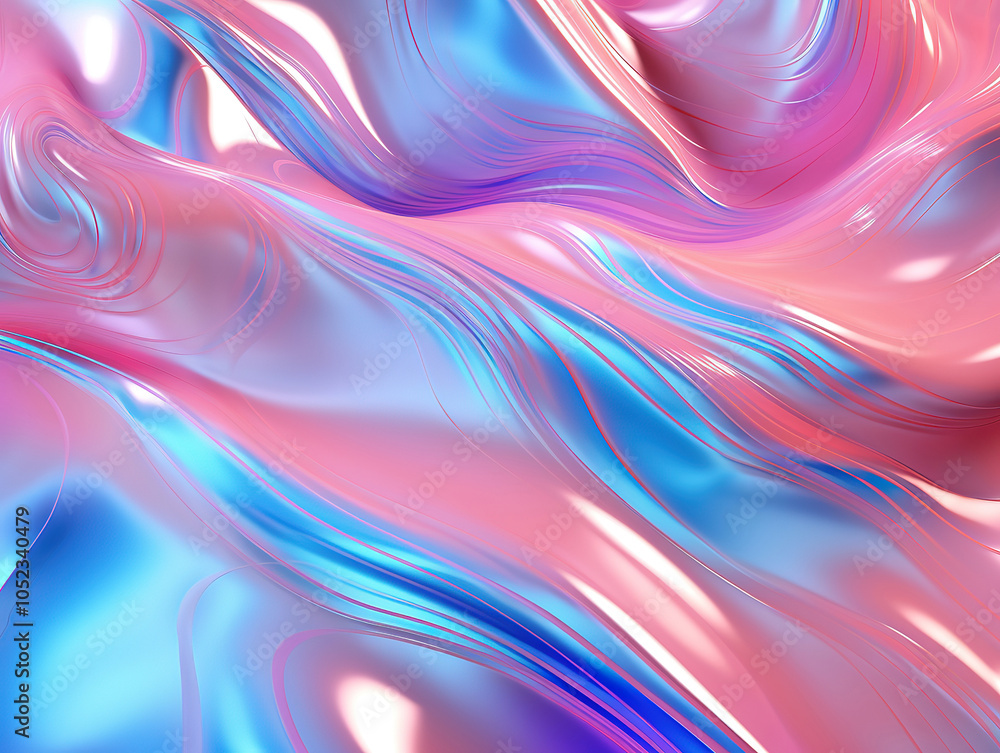 Trendy 80s Neon Holographic Waves with Pink and Blue Jelly Texture for Vaporwave Trendy 80s Neon Holographic Waves with Pink and Blue Jelly Texture for Vaporwave