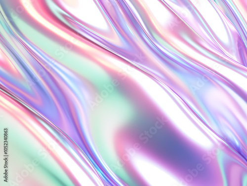 Trendy Pearlescent Pastel Rainbow Prism Effect Texture Pattern