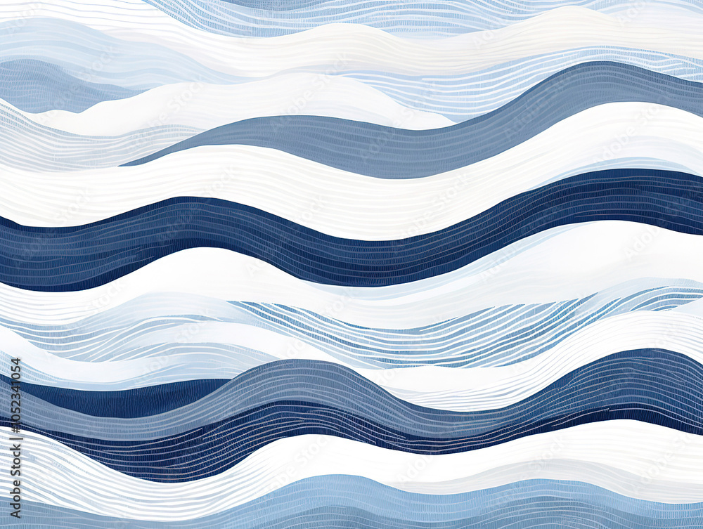 Fotografie High Resolution Abstract Indigo Blue and White Textile Texture Background
