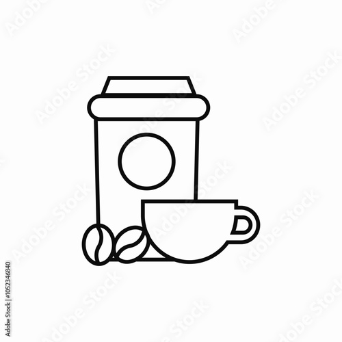 coffee cup take away icon sign vector
