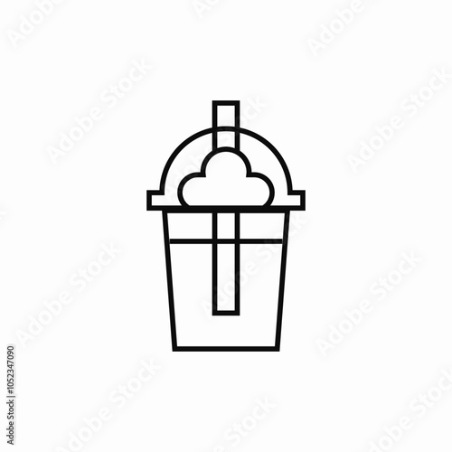 cold drink take away icon sign vector