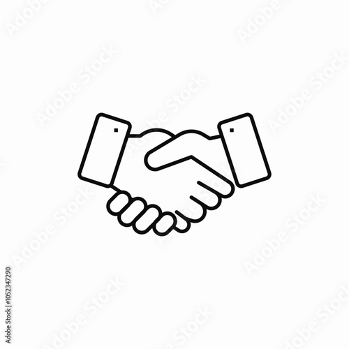 deal handshake icon sign vector
