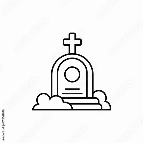 grave dead icon sign vector