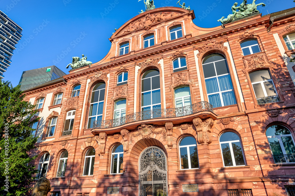 Frankfurt, Germany - July 29, 2024: Classic architecture of buildings in Frankfurt
Frankfurt, Germany - July 29, 2024: Classic architecture of buildings in Frankfurt