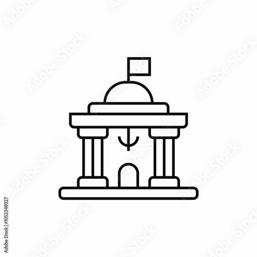 landmark government icon sign vector
