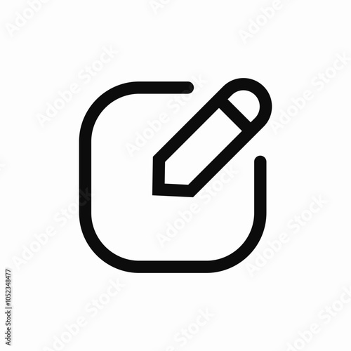 note edit icon sign vector