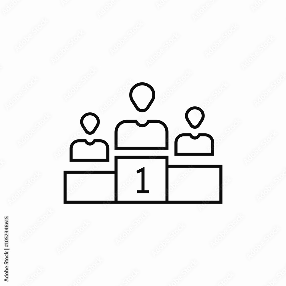 pedestal winner icon sign vector pedestal winner icon sign vector
