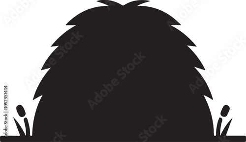 Haystack Silhouette Vector illustration, Haystack agriculture vector