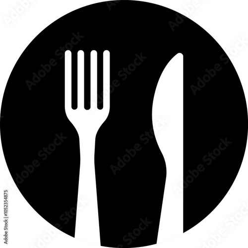Restaurant icon hotel vector black and white color. Cutlery icon. Spoon, knife, fork