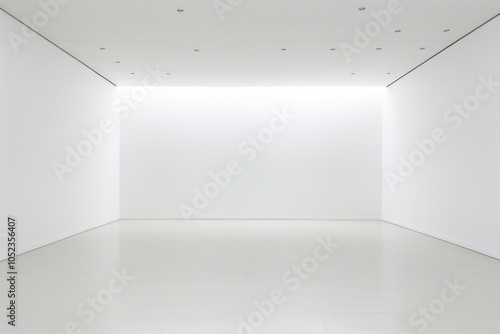 Wallpaper Mural Empty white room floor architecture daylighting. Torontodigital.ca