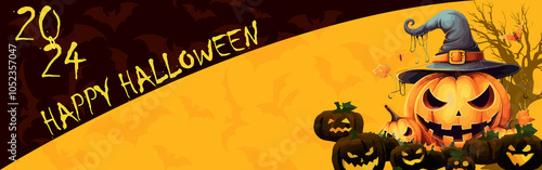 halloween background with pumpkin