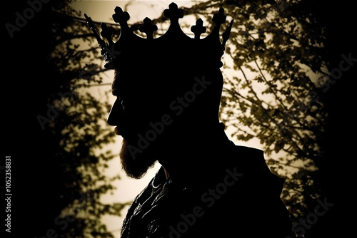 Königliche Silhouette im Schatten - KI generiert photo