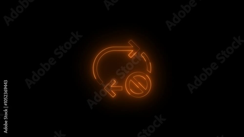 Wallpaper Mural Neon repeat off icon glowing black background animation Torontodigital.ca
