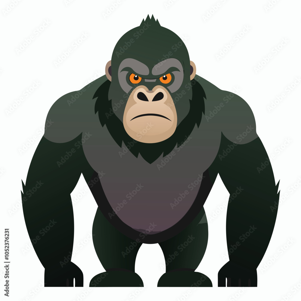 vector gorilla on white background vector gorilla on white background