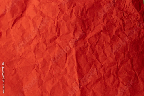 Background texture of crumpled red paper