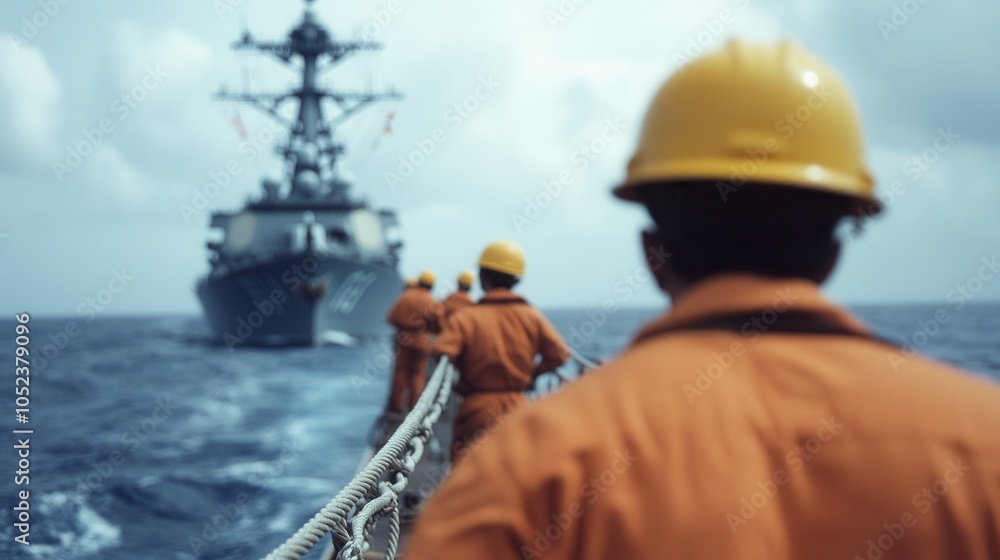 Naval Operations with Supply Ship in Open Water Naval Operations with Supply Ship in Open Water