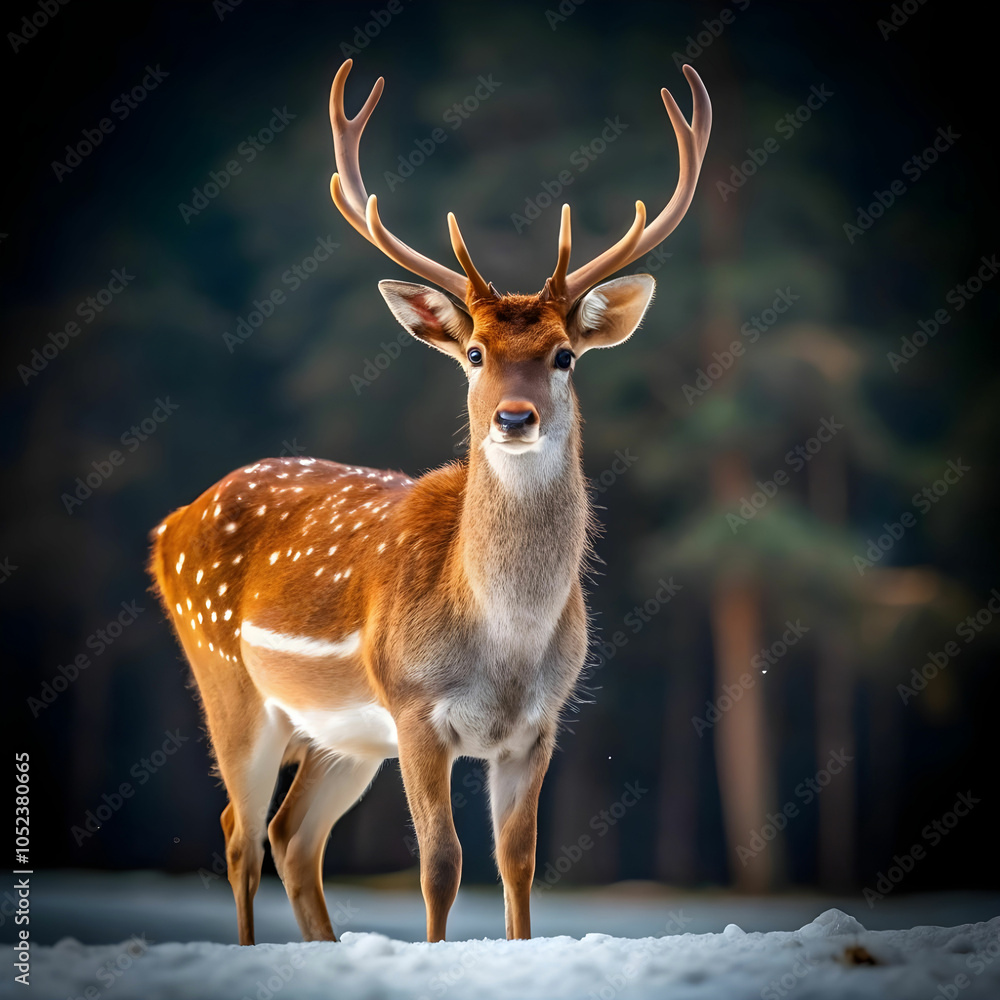 Fototapeta premium beautiful deer isolated