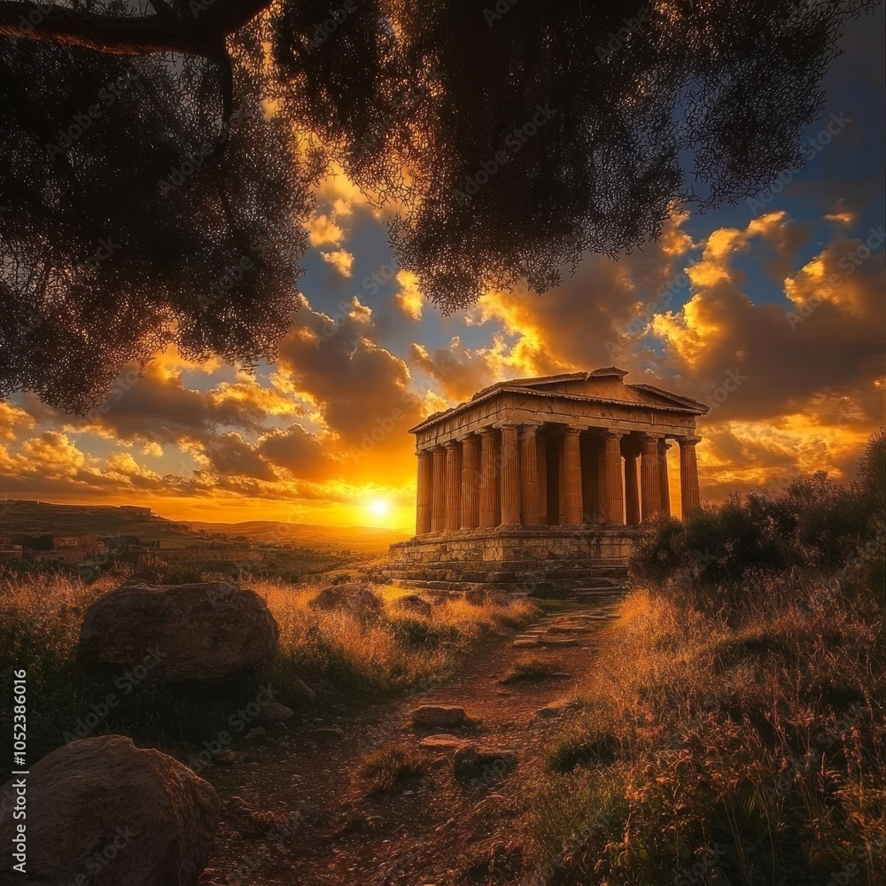 Fototapeta premium Concordia Temple, Agrigento valley.
