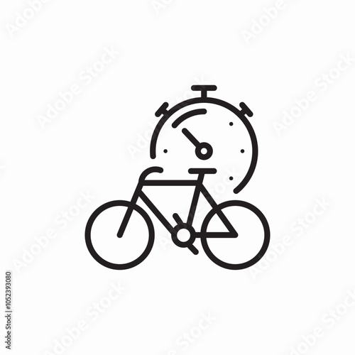 bike timer icon sign vector