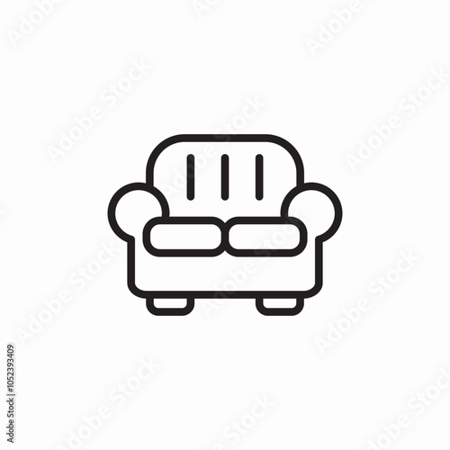 classic sofa icon sign vector