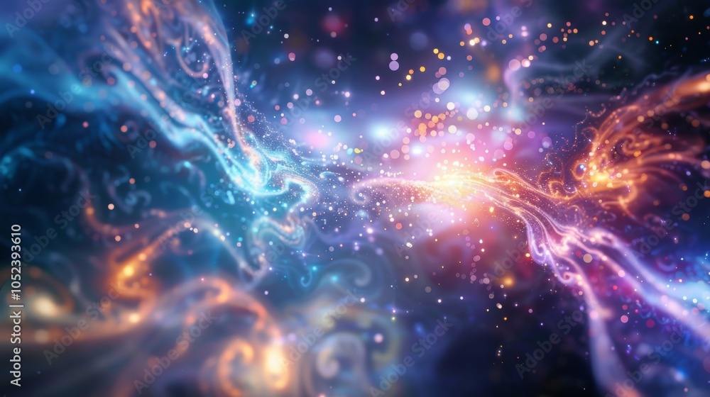 Fototapeta premium Quantum Coherence in Living Systems Abstract Art
