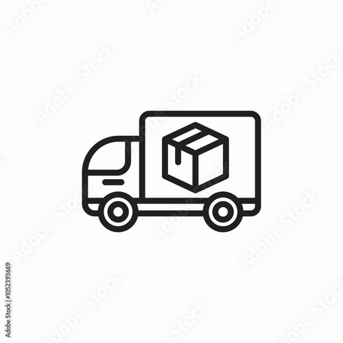 delivery truck icon sign vector