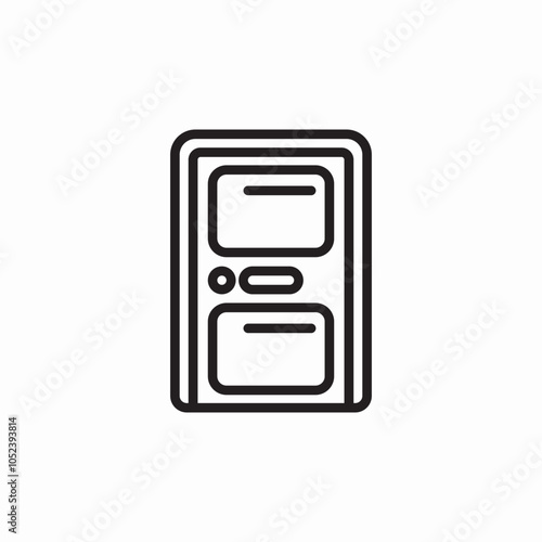exit door icon sign vector