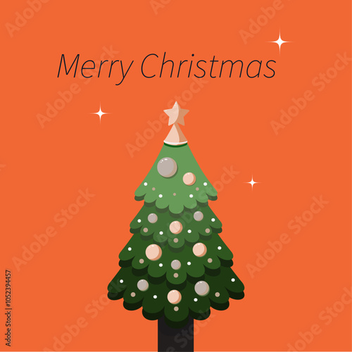 Whish card with Christmas tree 
