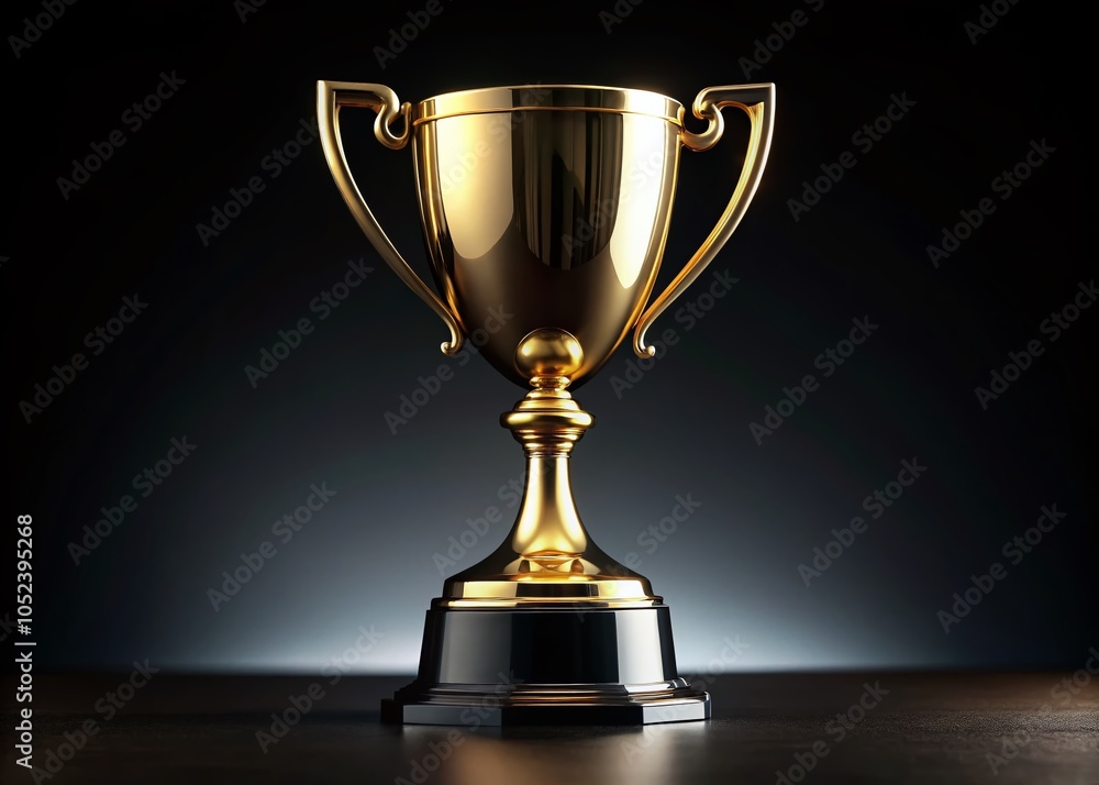 Golden Trophy Cup Silhouette on Black Background - Perfect for Awards, Achievements, and Celebrations Golden Trophy Cup Silhouette on Black Background - Perfect for Awards, Achievements, and Celebrations