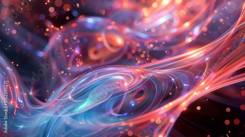 Colorful Quantum Fluid Dynamics Visual Representation photo