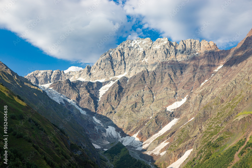 Koruldashi glacier at Racha-Lechkhumi and Lower Svaneti, Georgia