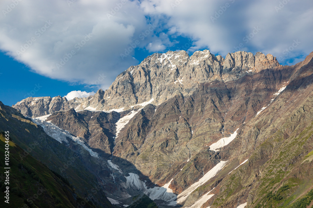 Koruldashi glacier at Racha-Lechkhumi and Lower Svaneti, Georgia
