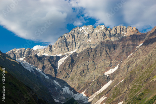 Obraz na płótnie Koruldashi glacier at Racha-Lechkhumi and Lower Svaneti, Georgia w salonie
