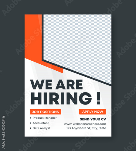 We're Hiring  Eye-Catching Job Vacancy Poster